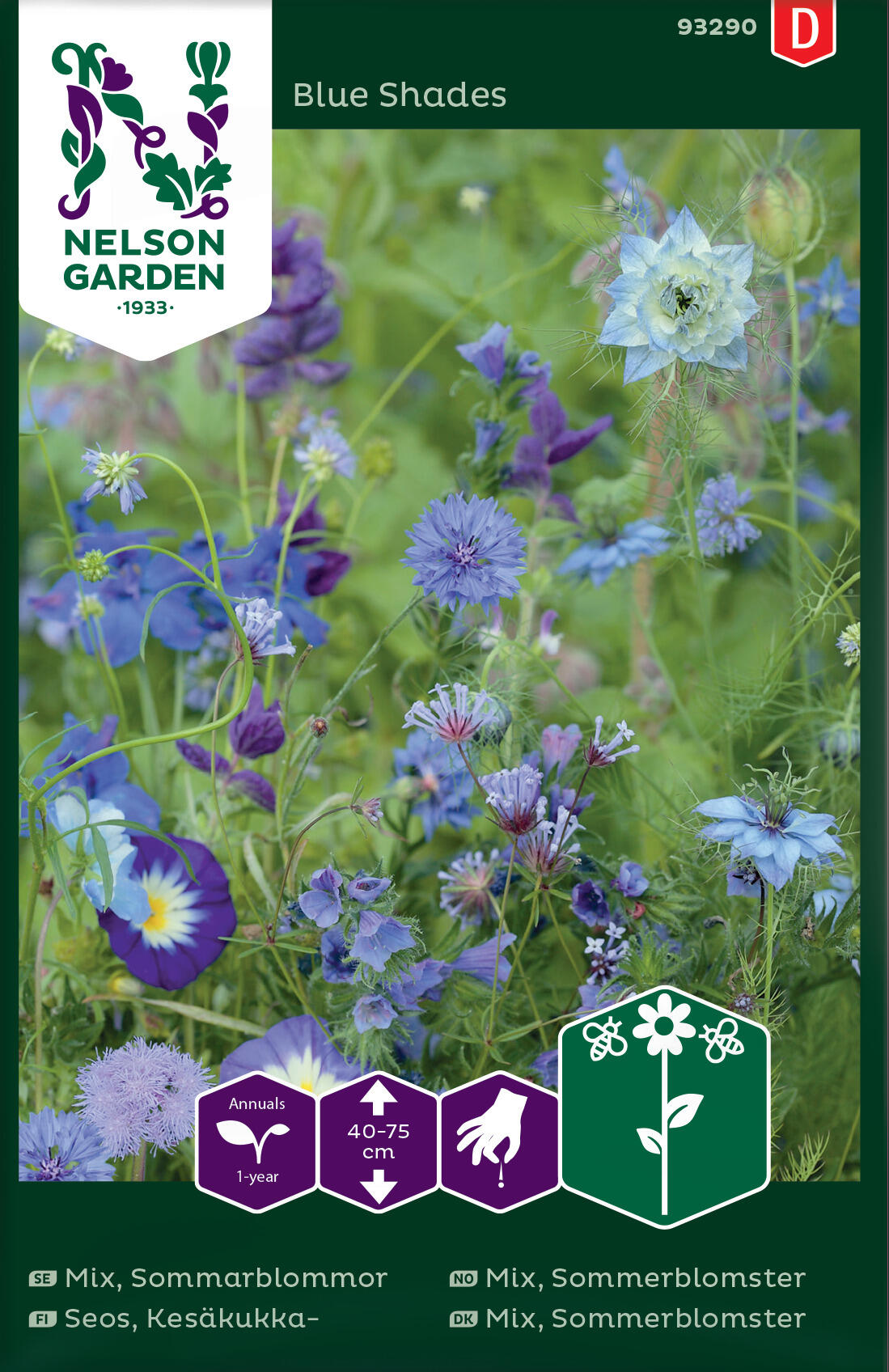 Mix, Sommarblommor Blue Shades